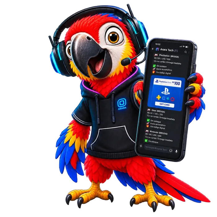 Arara Tech mostrando ofertas no celular